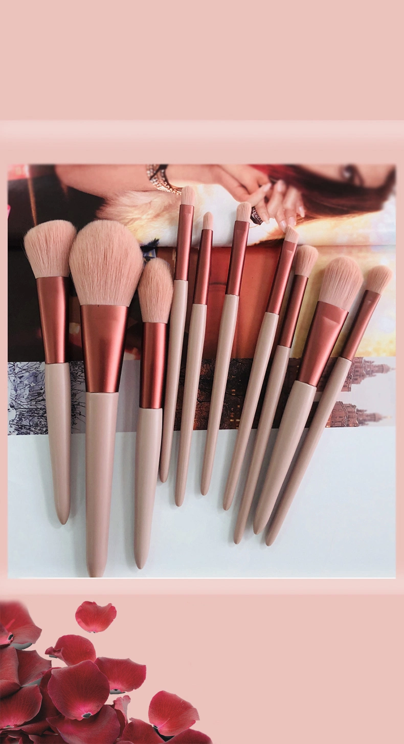 Professional Beauty Tools Premium Synthetic Hair Pink Make up Blush Eyeshadow Foundation Brushes Cosmetic Makeup Brush Set