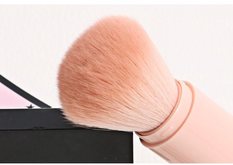 New Style Double Side Makeup Brushes Retractable 4 in 1 Mini Pink Makeup Brush Set for Travel