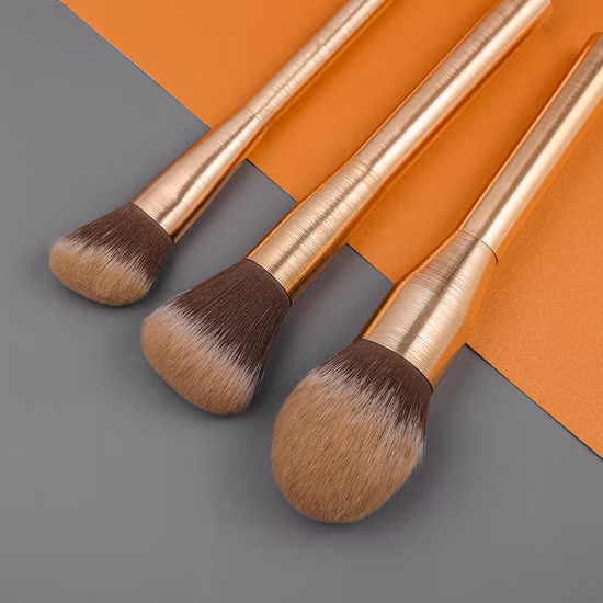 Neues modisches Make-up-Pinsel-Gesichtsset mit Vollaluminiumgriff, 20-teiliges Make-up-Pinsel-Set in Roségold