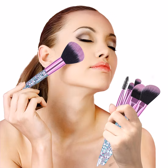 Make-up-Tools-Set, Premium-Synthetik-Grundierungspinsel, Mischen von Gesichtspuder, Rouge, Concealer, Lidschatten, 10-teiliges Make-up-Pinsel-Set