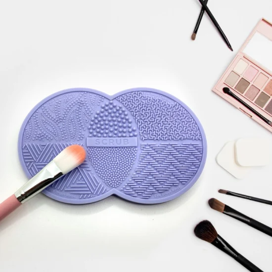 Silikon-Kosmetik-Make-up-Pinsel-Reinigungsmatte, Make-up-Pinsel-Reiniger-Pad, tragbares Waschwerkzeug