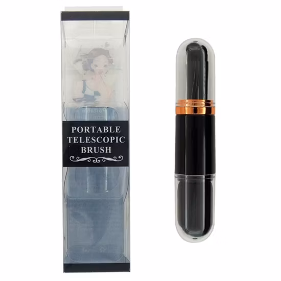 Neue Make-up-Pinsel-Aufbewahrungsstile, Rosa, Grün, Schwarz, Weiß, 4-in-1 einziehbares Mini-Make-up-Pinsel-Set, individuelles Branding, Private Label